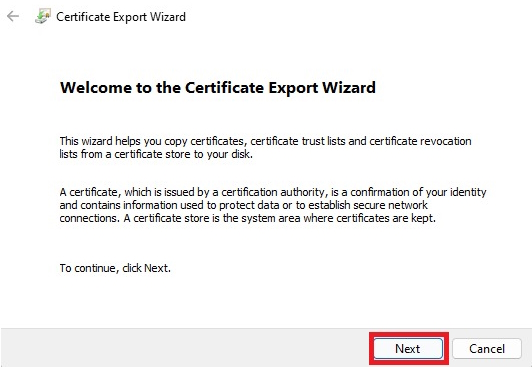 Export Wizard